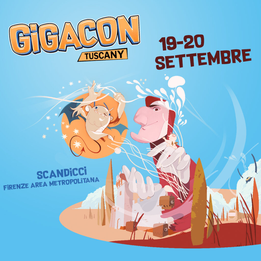 Locandina ufficiale del Gigacon Tuscany 2026, 19 e 20 settembre a Scandicci